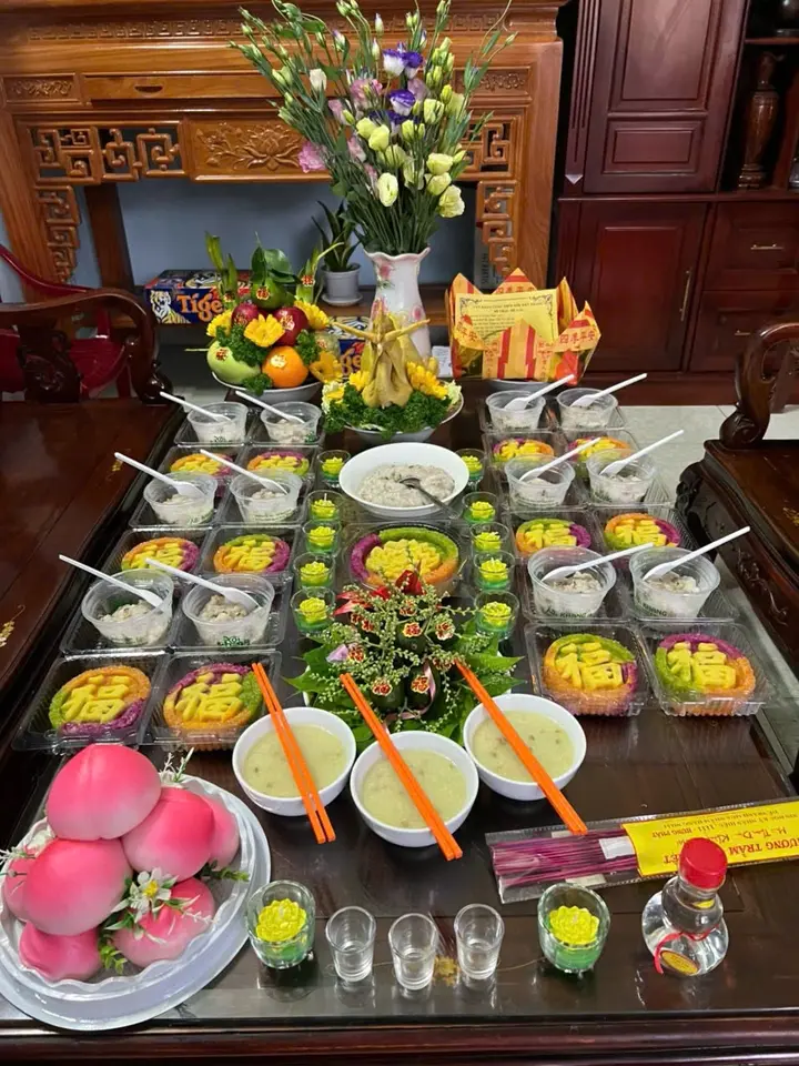 Mâm Cúng Mụ Bé Trai (Mẫu Sen Nổi)