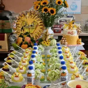 Mâm Cúng Mụ Bé Trai (Mẫu Hoa Cúc)