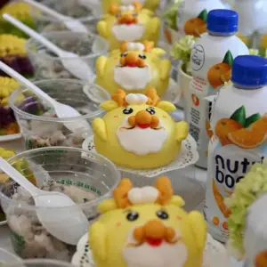 Mâm Cúng Mụ Bé Trai (Mẫu Hoa Cúc)