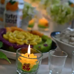 Mâm Cúng Mụ Bé Trai (Mẫu Hoa Cúc)