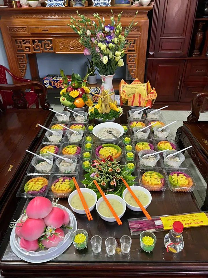 Mâm Cúng Mụ Bé Trai (Mẫu Sen Nổi)