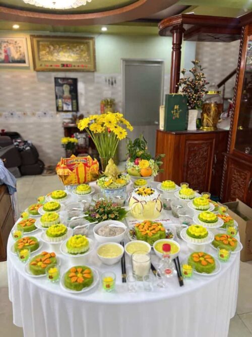 Mâm Cúng Đầy Tháng - Thôi Nôi Bé Trai (Mẫu 1)