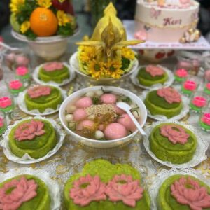 Mâm Cúng Đầy Tháng - Thôi Nôi Bé Gái (Mẫu 1)