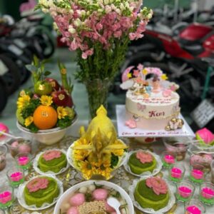 Mâm Cúng Đầy Tháng - Thôi Nôi Bé Gái (Mẫu 1)