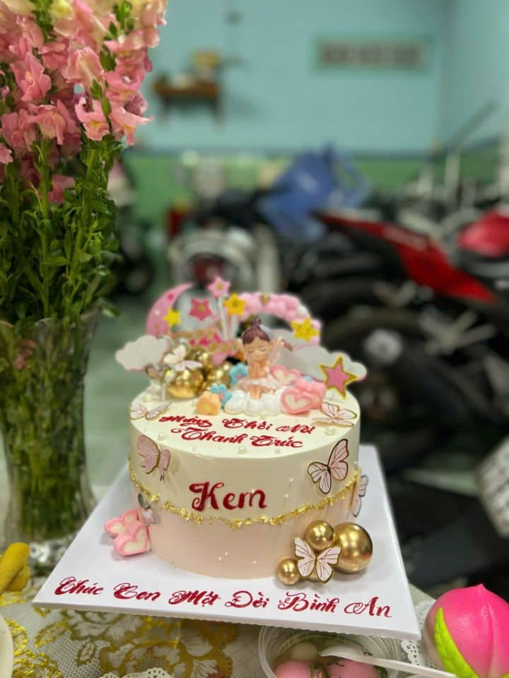 Mâm Cúng Đầy Tháng - Thôi Nôi Bé Gái (Mẫu 1)