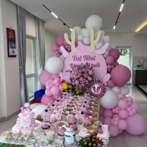 Mâm Cúng Đầy Tháng - Thôi Nôi Bé Gái (Mẫu 2)