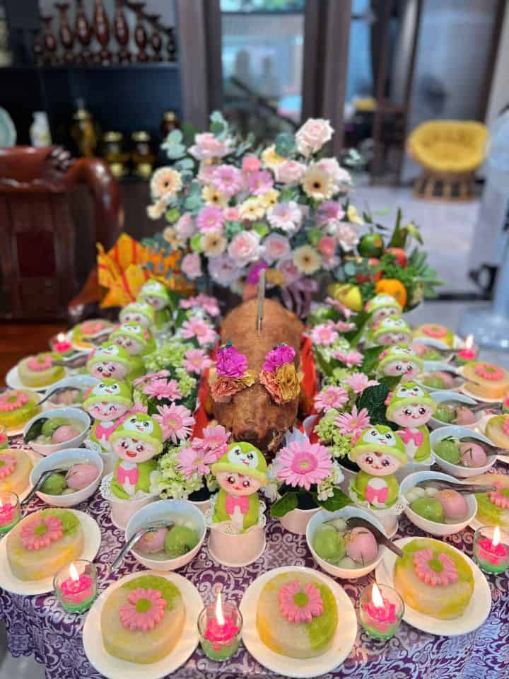 Mâm Cúng Đầy Tháng – Thôi Nôi Bé Gái (Mẫu 3)