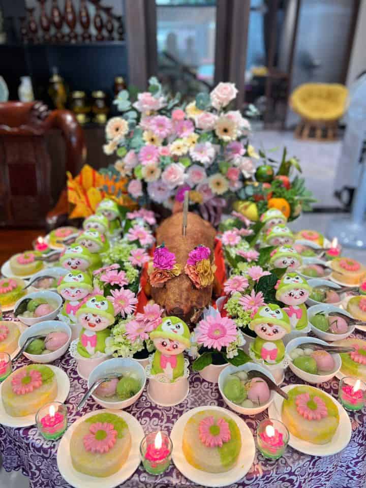 Mâm Cúng Đầy Tháng – Thôi Nôi Bé Gái (Mẫu 3)