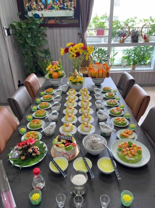 Mâm Cúng Đầy Tháng - Thôi Nôi Bé Trai (Mẫu 3)