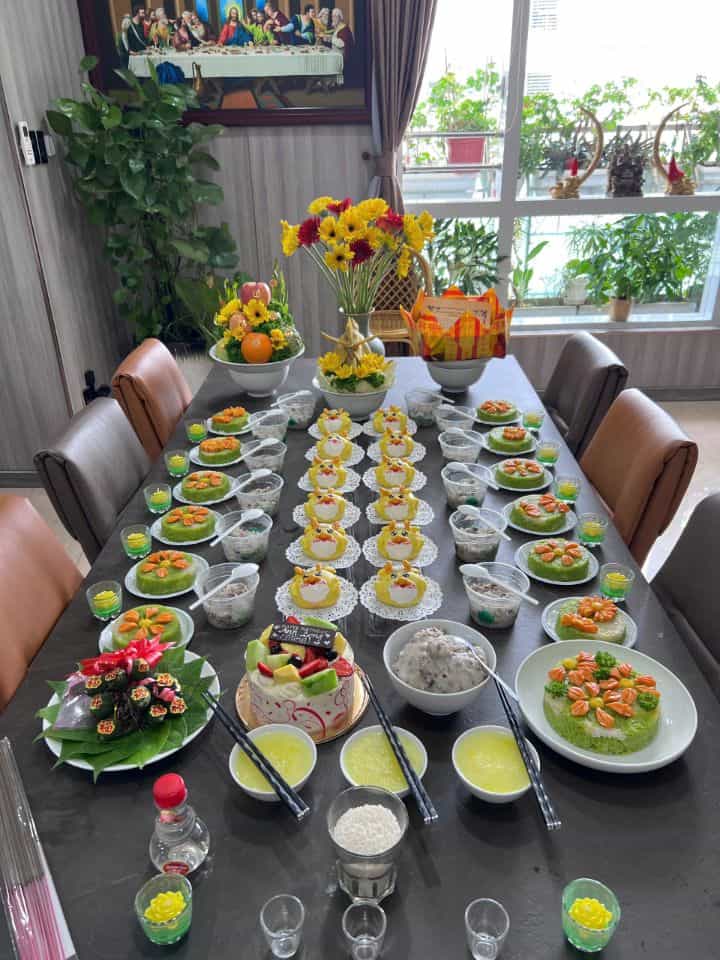 Mâm Cúng Đầy Tháng - Thôi Nôi Bé Trai (Mẫu 3)