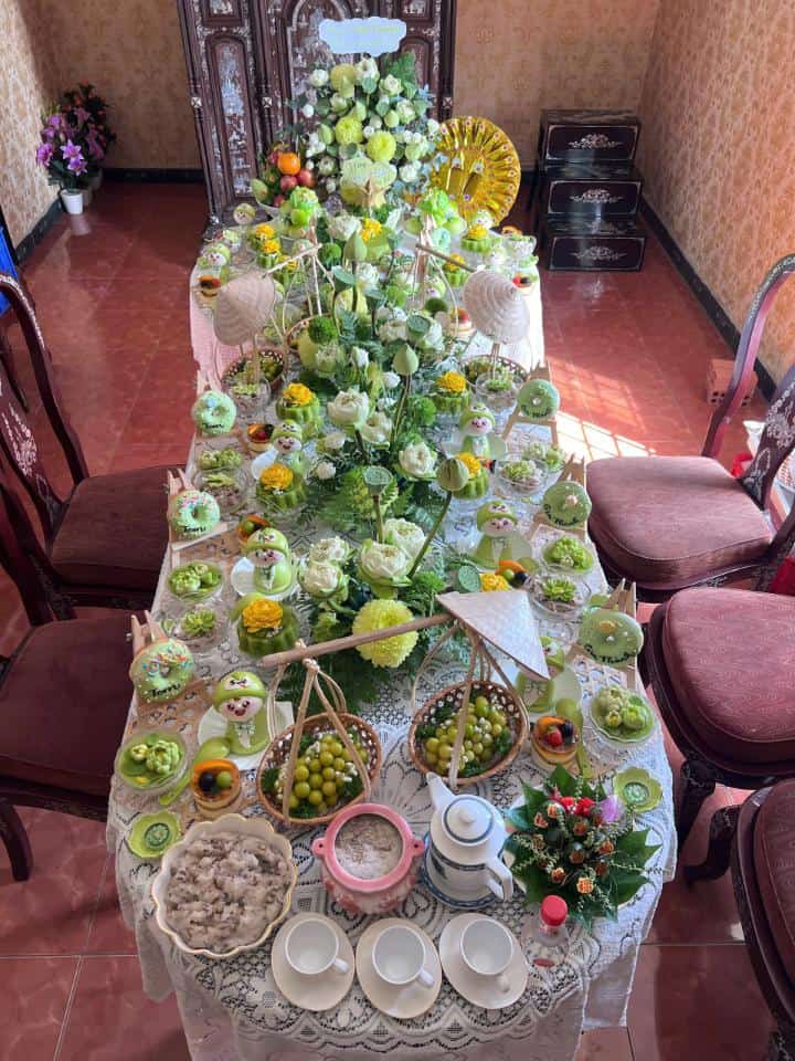 Mâm Cúng Đầy Tháng – Thôi Nôi Bé Trai (Mẫu 5)