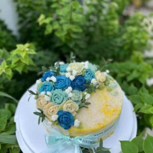 Xôi Hoa Lớn (Mẫu 3 - Tông Xanh Dương & Xanh Ngọc)