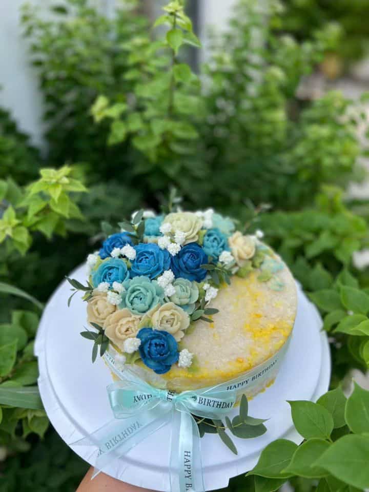 Xôi Hoa Lớn (Mẫu 3 - Tông Xanh Dương & Xanh Ngọc)