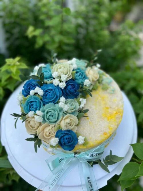 Xôi Hoa Lớn (Mẫu 3 - Tông Xanh Dương & Xanh Ngọc)